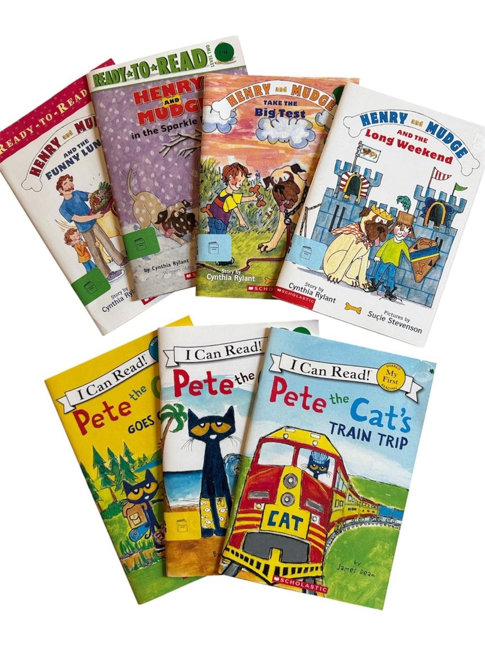 CHILDRENS STORYBOOKS HENRY & MUDGE AND PETE THE CAT BUNDLE OF 7 SOFTCOVER BOOKS